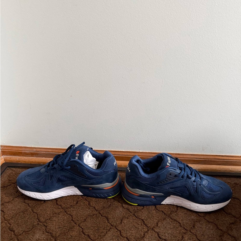 FitVille Men’s Navy Athletic Shoes - Comfortable Everyday Running Sneakers - Picture 4 of 8